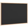 vidaXL 黒板（無垢パイン材フレーム）ブラック 80x55 cm