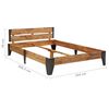 vidaXL ベッドフレーム アカシア無垢材 つや消し仕上げ 160x200cm
