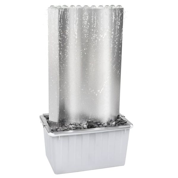 vidaXL ガーデン噴水 シルバー 60.2x37x122.1cm ステンレススチール