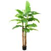 vidaXL 人工観葉植物 バナナの木 ポット付き 300cm グリーン