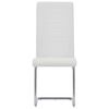 vidaXL カンチレバーダイニングチェア 2点 ホワイト 合成皮革製
