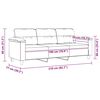 vidaXL 3人掛けソファ ダークグレー 180cm マイクロファイバー