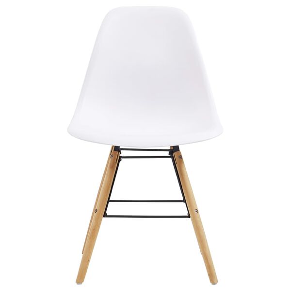 vidaXL ダイニングチェア 6点 プラスチック ホワイト