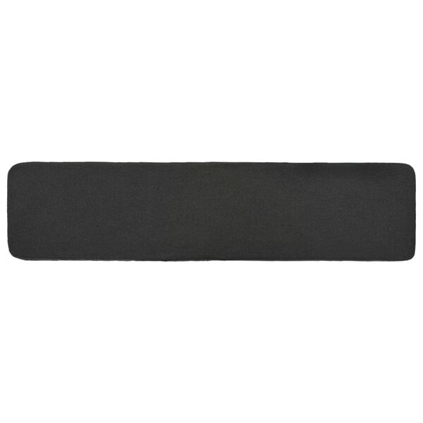 vidaXL フットスツール ダークグレー 120x28x26cm 布製