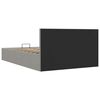 vidaXL 油圧式収納ベッドフレーム ライトグレー 布製 120x200cm