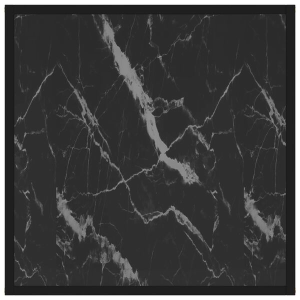 vidaXL コーヒーテーブル ブラック 60x60x35cm 強化ガラス製