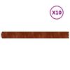 vidaXL 芝生エッジング 10 個 10 x 103 cm 耐候性スチール 錆