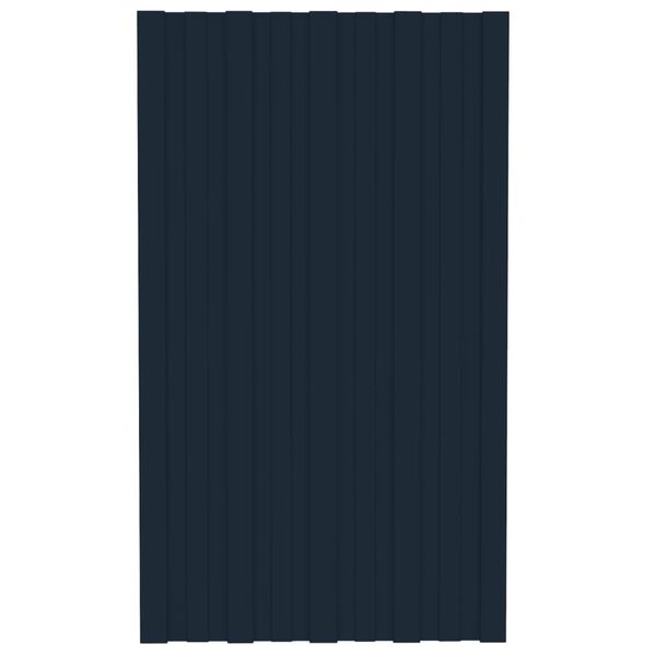 vidaXL ルーフパネル 12点 亜鉛メッキ鋼 アントラシート 80x45 cm