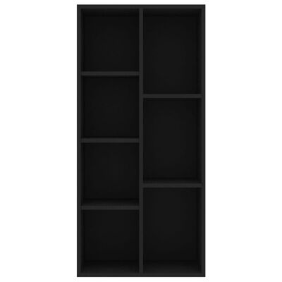vidaXL ブックキャビネット 黒色 50x25x106cm パーティクルボード