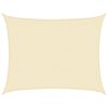 vidaXL サンシェードセイル 160g/m&sup2; クリーム 6x8m 高密度ポリエチレン