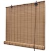 vidaXL 竹製ローラーブラインド 80x160cm ブラウン