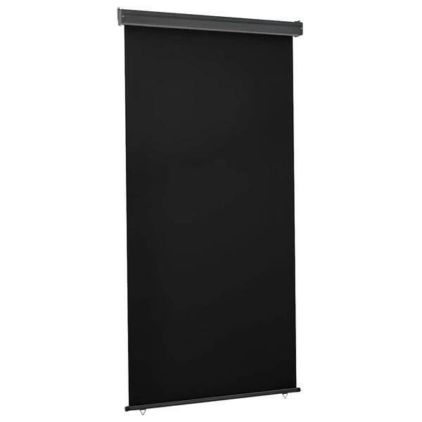 vidaXL バルコニー用 サイドオーニング 125x250cm ブラック