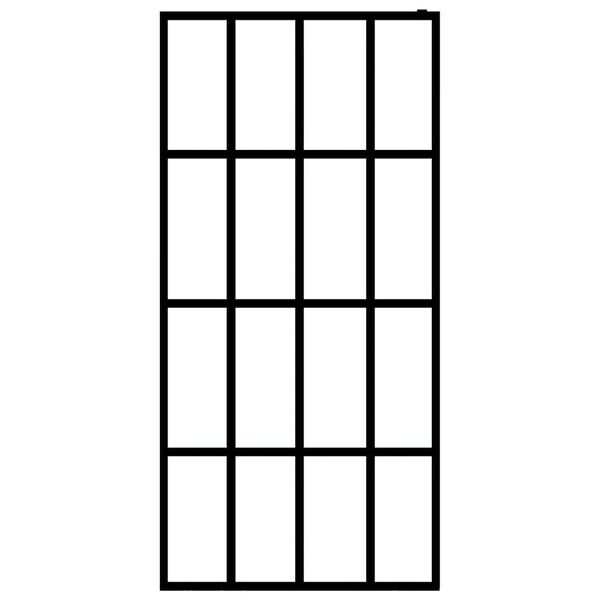 vidaXL ウォークインシャワースクリーン クリア 強化ガラス 90x195cm