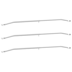 vidaXL トレーラー用ターポリンブラケット 3 個 シルバー 102-155 cm アルミニウム