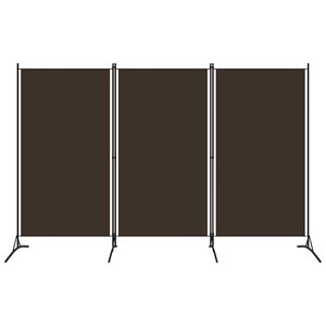 vidaXL 間仕切り 3枚パネル ブラウン 260x180cm