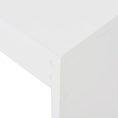 vidaXL バーテーブル 収納棚付き ホワイト 110x50x103cm