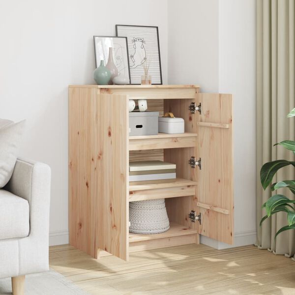 vidaXL サイドボード 60x36x84 cm パイン無垢材