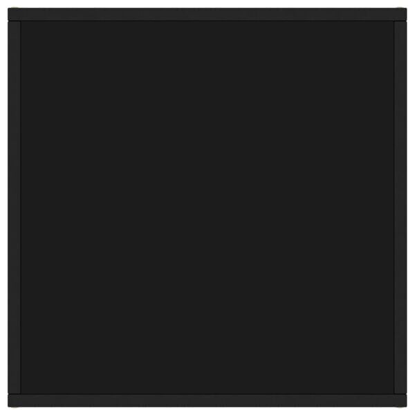 vidaXL コーヒーテーブル ブラック 60x60x35cm ブラックガラス製