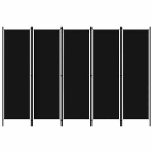 vidaXL 間仕切り パネル5枚 ブラック 250x180cm