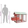 vidaXL 鶏小屋 170x81x110cm マツ＆モミ無垢材 レッド