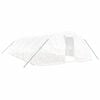 vidaXL スチールフレーム温室 ホワイト 50 m&sup2; 10x5x2.3 m