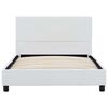 vidaXL ベッドフレーム ホワイト 合成皮革製 90x200cm
