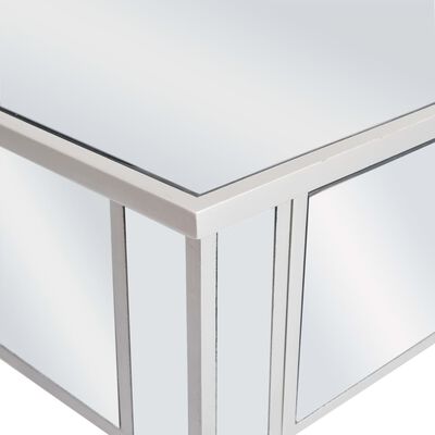 vidaXL ミラー付きコンソールテーブル MDF＆ガラス 106.5x38x76.5 cm