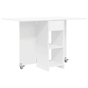vidaXL ダイニングテーブル 115 x 70 x 75 cm エンジニアードウッド ホワイト 長方形