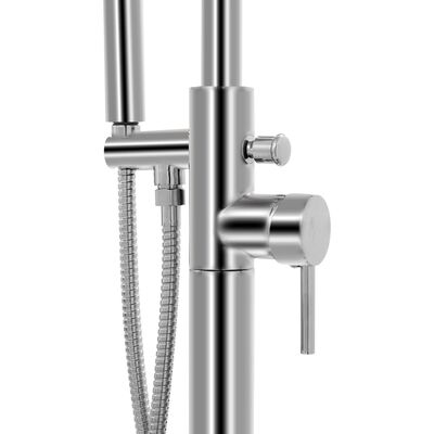 vidaXL 自立型 浴槽用 蛇口 ステンレススチール製 118.5cm