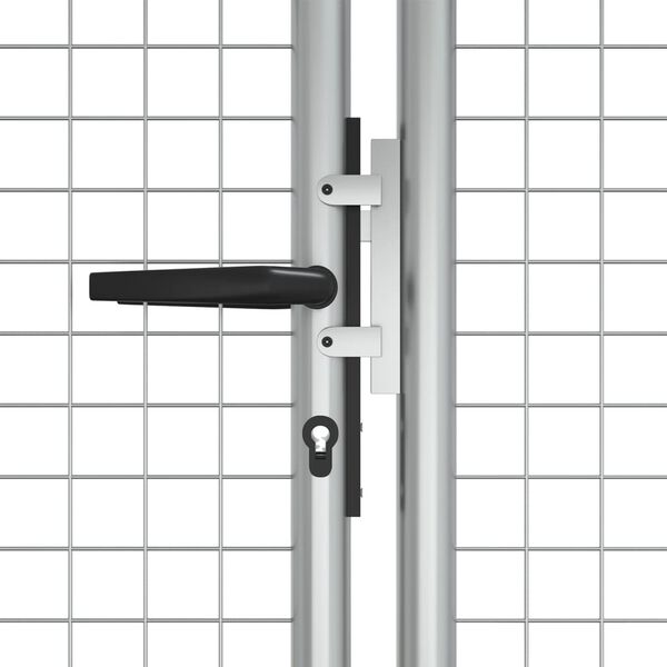 vidaXL ガーデンゲート 亜鉛メッキ鋼 400x125 cm シルバー