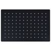 vidaXL レインシャワーヘッド ステンレススチール製 30 &times; 20 cm 長方形 ブラック