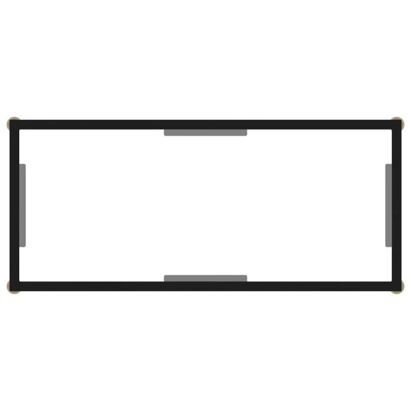 vidaXL コンソールテーブル 透明 80x35x75cm 強化ガラス製