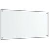 vidaXL キッチン用 汚れ防止板 2点 透明 80x60cm 強化ガラス製