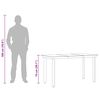 vidaXL ガーデンダイニングテーブル ブラック 140x70x74cm スチール＆ガラス製