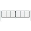vidaXL メッシュガーデンゲート 亜鉛メッキ鋼 400x100 cm グレー