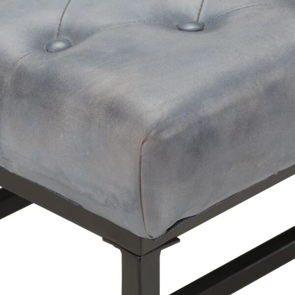 vidaXL 厚手クッション グレー 80x80x43cm 本革製