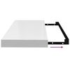 vidaXL フローティングウォールシェルフ 4点 ハイグロスホワイト 60x23.5x3.8cm MDF