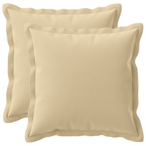 vidaXL クッションカバー 2 個 HOUTEN ベージュ 40 x 40 cm ポリエステル
