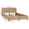 vidaXL 手編み ベッドフレーム 天然籐製 140x200cm