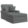 vidaXL スカート付きシェーズラウンジ 3 個 ダークグレー 布 91 x 157 x 91 cm