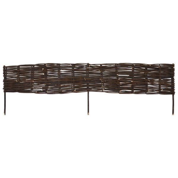vidaXL 庭園境界フェンス 5面 120x35cm ウィロー