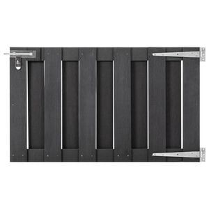 vidaXL ガーデンゲート WPC製 100x60cm グレー