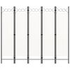vidaXL 間仕切り 5枚パネル り ホワイト 200x180cm
