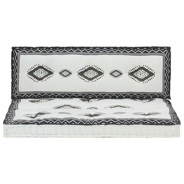 vidaXL ガーデンパレットクッション 2点セット プリント柄