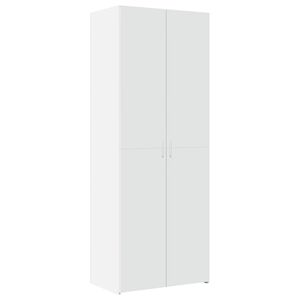 vidaXL ハイボード ホワイト 70x42.5x185cm エンジニアリングウッド