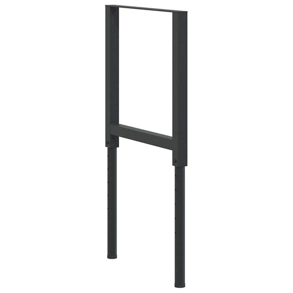 vidaXL ワークベンチ用フレーム 調整可能 2点 金属製 55x(69-95.5)cm ブラック