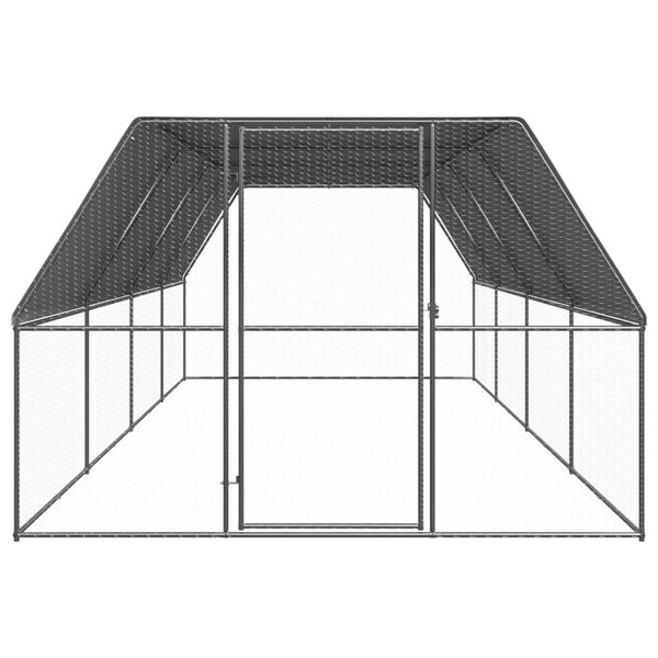vidaXL 屋外鶏小屋 3x8x2m 亜鉛メッキ鋼製