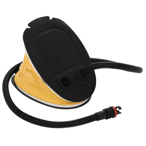 vidaXL フットポンプ 26x18cm PP＆PE製 グレー＆イエロー