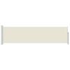 vidaXL パティオ用 引き込み式サイドオーニング 140x500cm クリーム