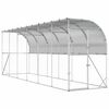 vidaXL 壁に対する鶏小屋 シルバー 600 x 150 x 215 cm 亜鉛メッキ鋼板